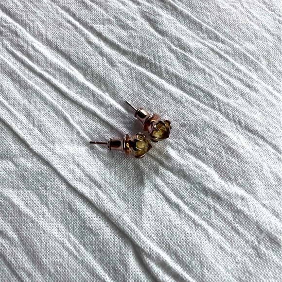 Katie Rowland rose gold & citrine studs - Picture 7 of 8